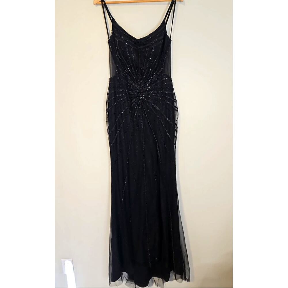 Beaded Sheer Bodice Gown with Sweetheart Neckline - Picture 2 of 4